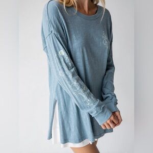 NATURAL LIFE Oversized Cotton Doodle Tee